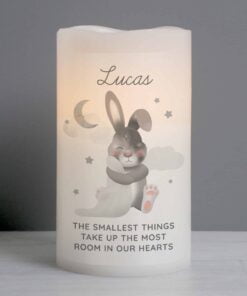 Personalised Baby Bunny LED Candle