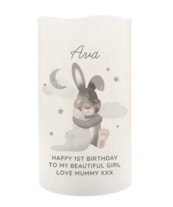 Personalised Baby Bunny LED Candle
