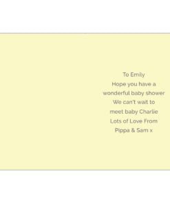 Personalised Baby Shower and New Baby Card