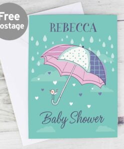 Personalised Baby Shower Umbrella Card