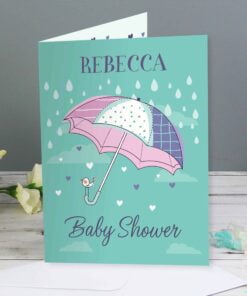 Personalised Baby Shower Umbrella Card