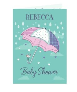 Personalised Baby Shower Umbrella Card
