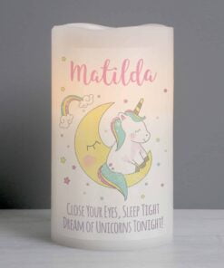 Personalised Baby Unicorn Nightlight LED Candle