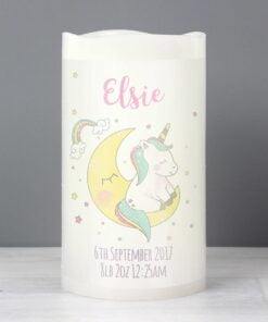 Personalised Baby Unicorn Nightlight LED Candle
