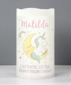 Personalised Baby Unicorn Nightlight LED Candle