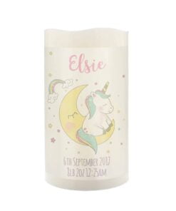 Personalised Baby Unicorn Nightlight LED Candle