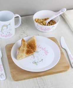 Personalised Baby Unicorn Plastic Cutlery