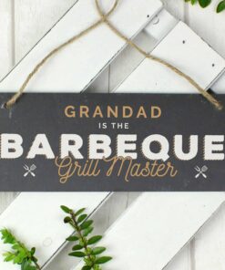 Personalised “Barbeque Grill Master” Printed Hanging Slate Plaque
