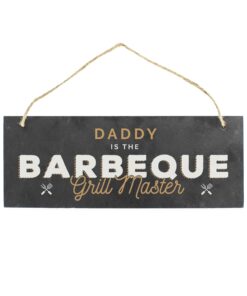 Personalised “Barbeque Grill Master” Printed Hanging Slate Plaque