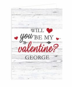 Personalised Be My Valentine Card