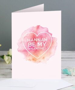 Personalised Be My Valentine Heart Card
