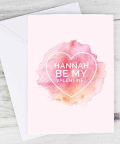 Personalised Be My Valentine Heart Card