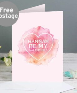 Personalised Be My Valentine Heart Card