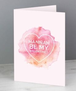 Personalised Be My Valentine Heart Card