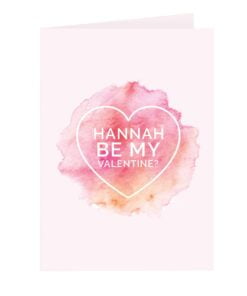Personalised Be My Valentine Heart Card