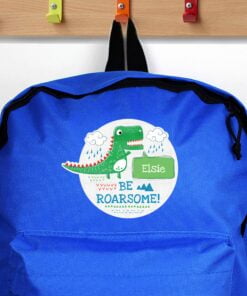 Personalised ‘Be Roarsome’ Dinosaur Backpack