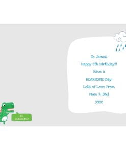 Personalised ‘Be Roarsome’ Dinosaur Card