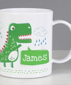 Personalised Be Roarsome Dinosaur Plastic Mug