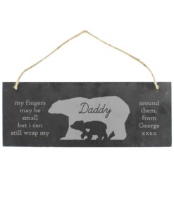 Personalised Bear Slate Door Plaque