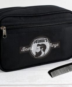 Personalised Beard Things Black Vanity Bag