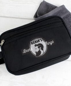 Personalised Beard Things Black Vanity Bag