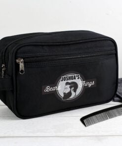 Personalised Beard Things Black Vanity Bag