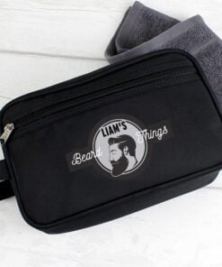 Personalised Beard Things Black Vanity Bag