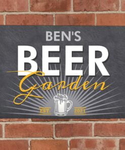 Personalised Beer Garden Metal Sign