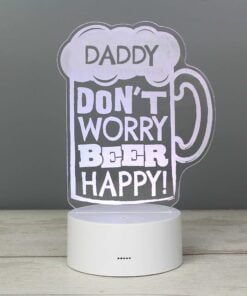 Personalised “”Beer Happy”” LED Colour Changing Light