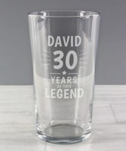 Years of This Legend Birthday Pint Glass