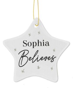 Personalised Believes Ceramic Star Decoration