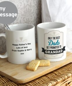 Personalised Best Dads Get Promoted to Mug