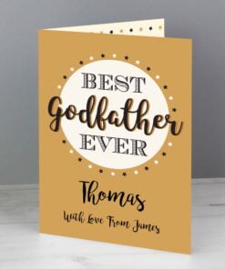 Personalised Best Godfather Card