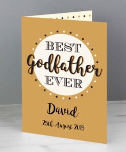 Personalised Best Godfather Card