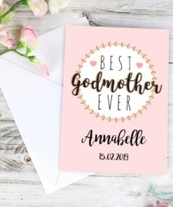 Personalised Best Godmother Card