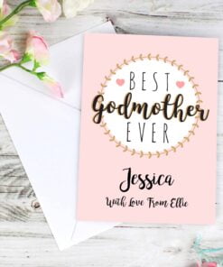 Personalised Best Godmother Card