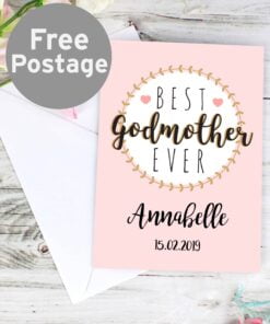 Personalised Best Godmother Card