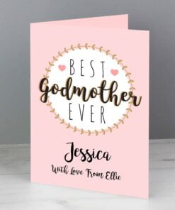 Personalised Best Godmother Card