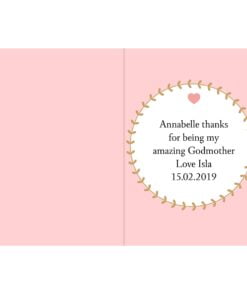 Personalised Best Godmother Card