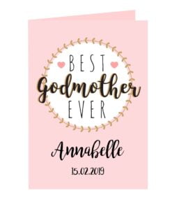 Personalised Best Godmother Card