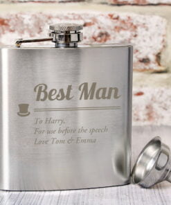 Personalised Best Man Hip Flask