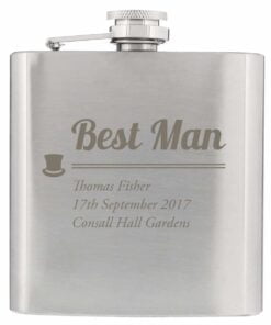Personalised Best Man Hip Flask