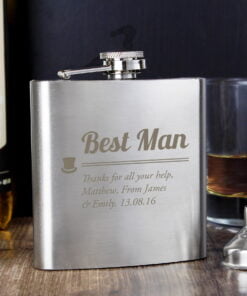 Personalised Best Man Hip Flask