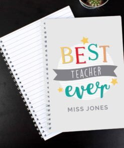Personalised ‘Best Teacher Ever’ A5 Notebook