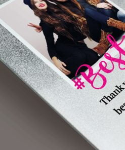 Personalised ‘Bestie’ 4×4 Glitter Glass Photo Frame