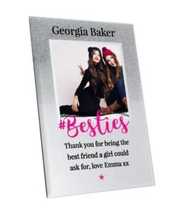Personalised ‘Bestie’ 4×4 Glitter Glass Photo Frame