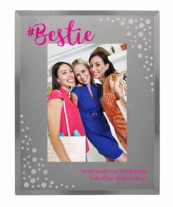 Personalised Bestie 4×6 Diamante Glass Photo Frame