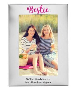 Personalised #Bestie 4×6 Silver Photo Frame