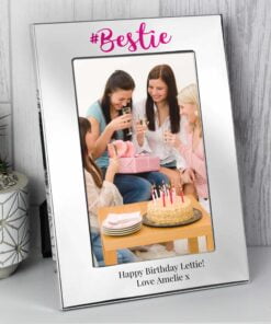 Personalised #Bestie 4×6 Silver Photo Frame