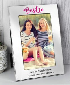 Personalised #Bestie 4×6 Silver Photo Frame